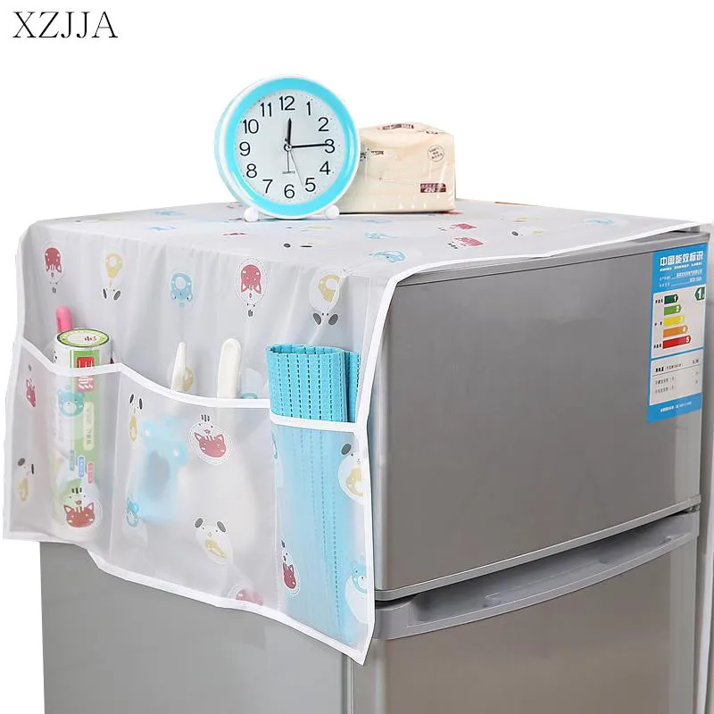 

XZJJA Dual-Purpose Refrigerator Dust Cover Storage Bags Organization Waterproof Cover Translucent Dustproof Cover Hanging Bags