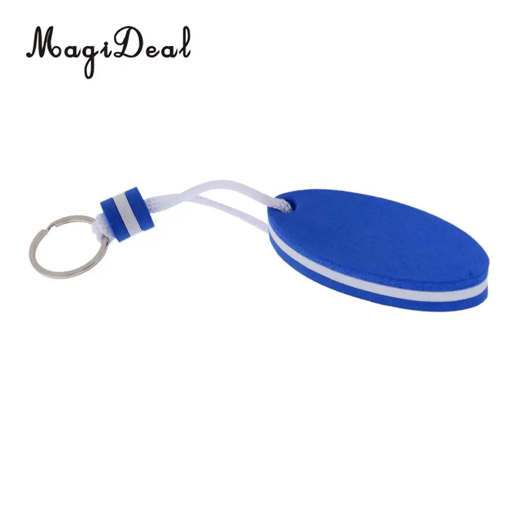 MagiDeal Top Quality 1Pc EVA Yachting Boating Floating Key Chain Key Ring Keyring Rowing Boat Acce- Surfboard Shape Blue 80x36mm