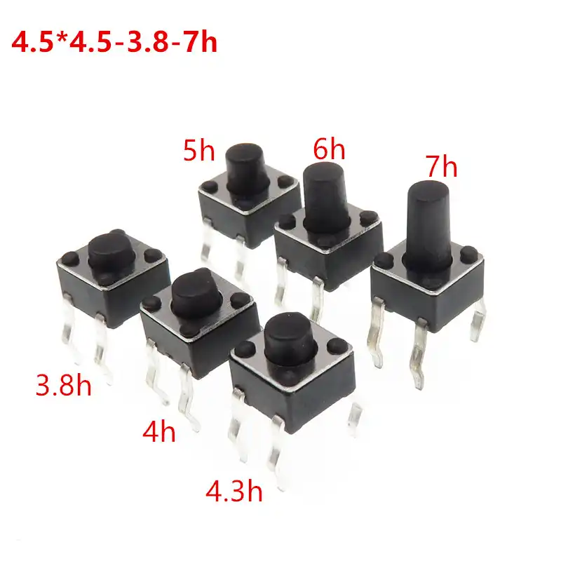 10x SMD microtaster Push Button Micro Switch /_ 4x4x1.5mm 4pin on Reel