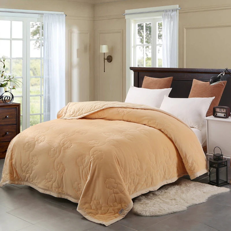 

The Color Of Camel'S Hair Pure Color High Quality Throw Blanket/Fleece Blanket On The Bed Soft Winter Flannel Blanket For Warm
