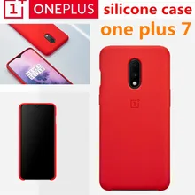 Чехол ONEPLUS 7 из жидкого силикона, шелковистый мягкий на ощупь защитный чехол для one plus 7 красного цвета