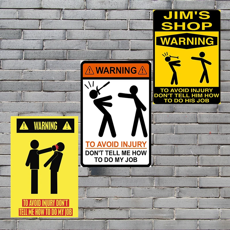 

Warning Plaque Sign Vintage Metal Tin Signs Wall Poster Decals Plate Painting Bar Club Pub Home Decor Wall 30*20cm