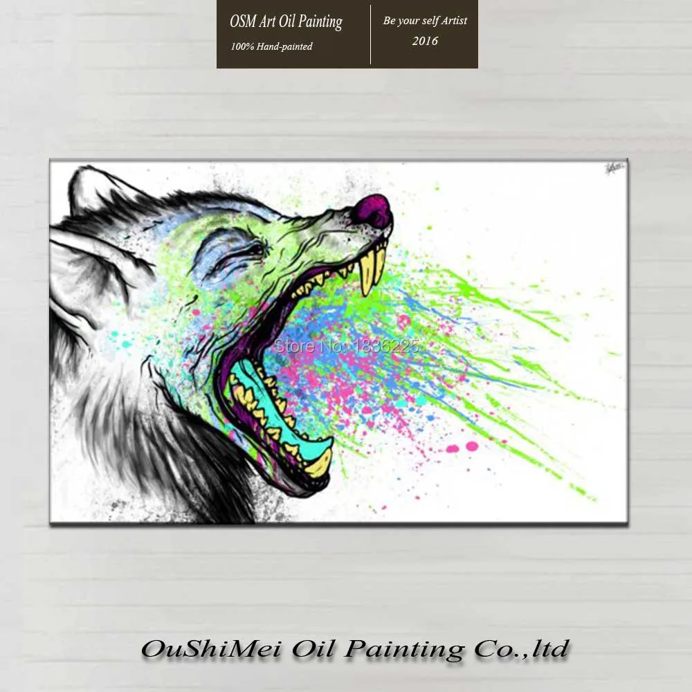 

100% Hand Painted Wild Animal Tiger face Oil Painting on Canvas Mural Art for Living Room Bedroom Wall Decoration