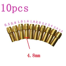 1 Набор 0,5-3,2 мм медный сверлильный патрон электрический шлифовальный станок Гайка адаптер для сверления мотора вал шлифовальный станок Цанга