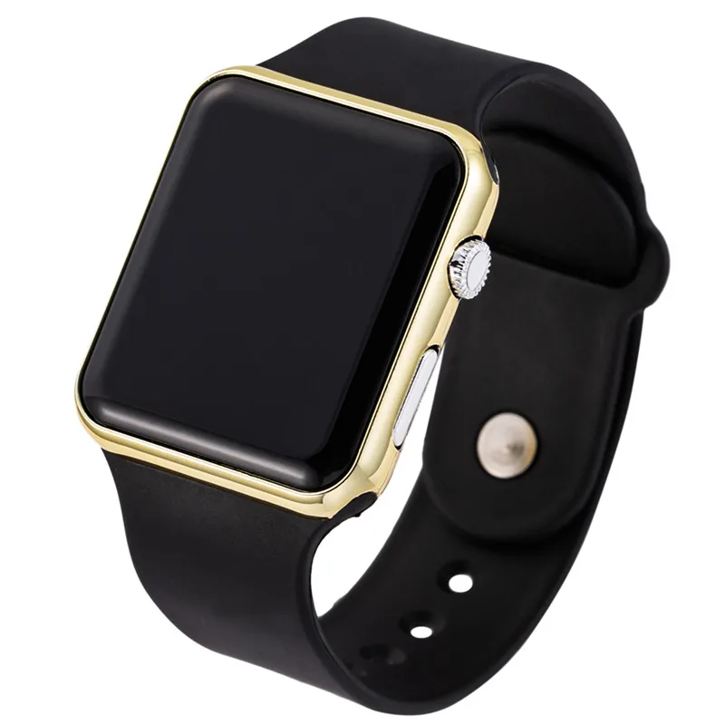 Мужские Спортивные Повседневные светодиодный часы мужские цифровые часы мужские армейские военные силиконовые наручные часы Hodinky Ceasuri Relogio Masculino - Цвет: Black Gold