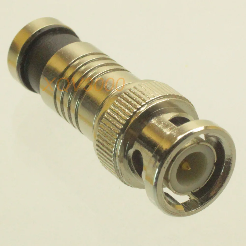 

2pcs Connector BNC male plug pin SLIDE-ON clamp for RG58 RG142 RG59 RG400 RF