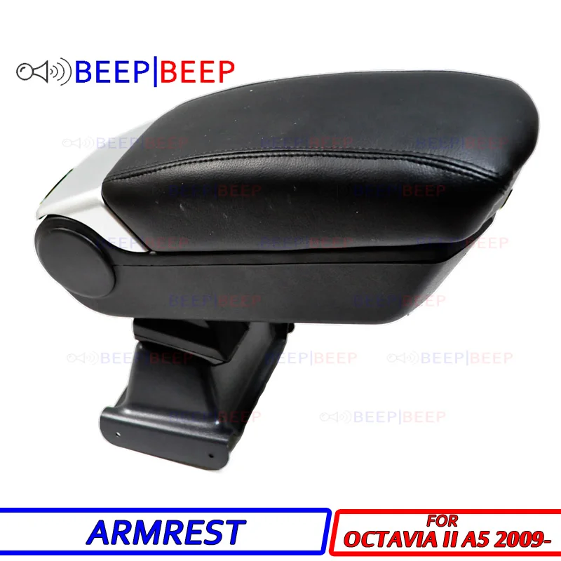 

Car Armrest For Skoda Octavia 2 A5 2009- centre console storage box arm rest rotatable car styling interior decoration