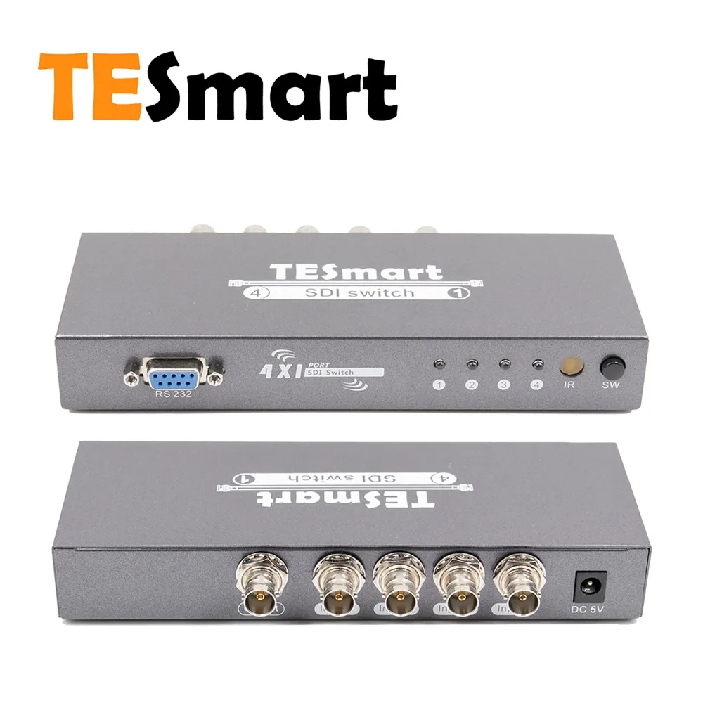 

TESmart 4 Ports 4x1 Premium Quality SDI Switch 4 in 1 Out Supports SD-SDI, HD-SDI, 3G-SDI Support 1080P