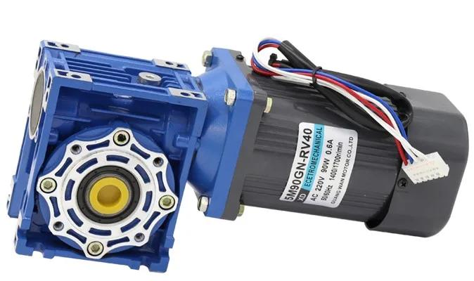 90W worm gear motor RV40 single-phase 220v AC speed motor torque positive and negative electric motor 90W worm gear motor RV40 single-phase 220v AC speed motor torque positive and negative electric motor