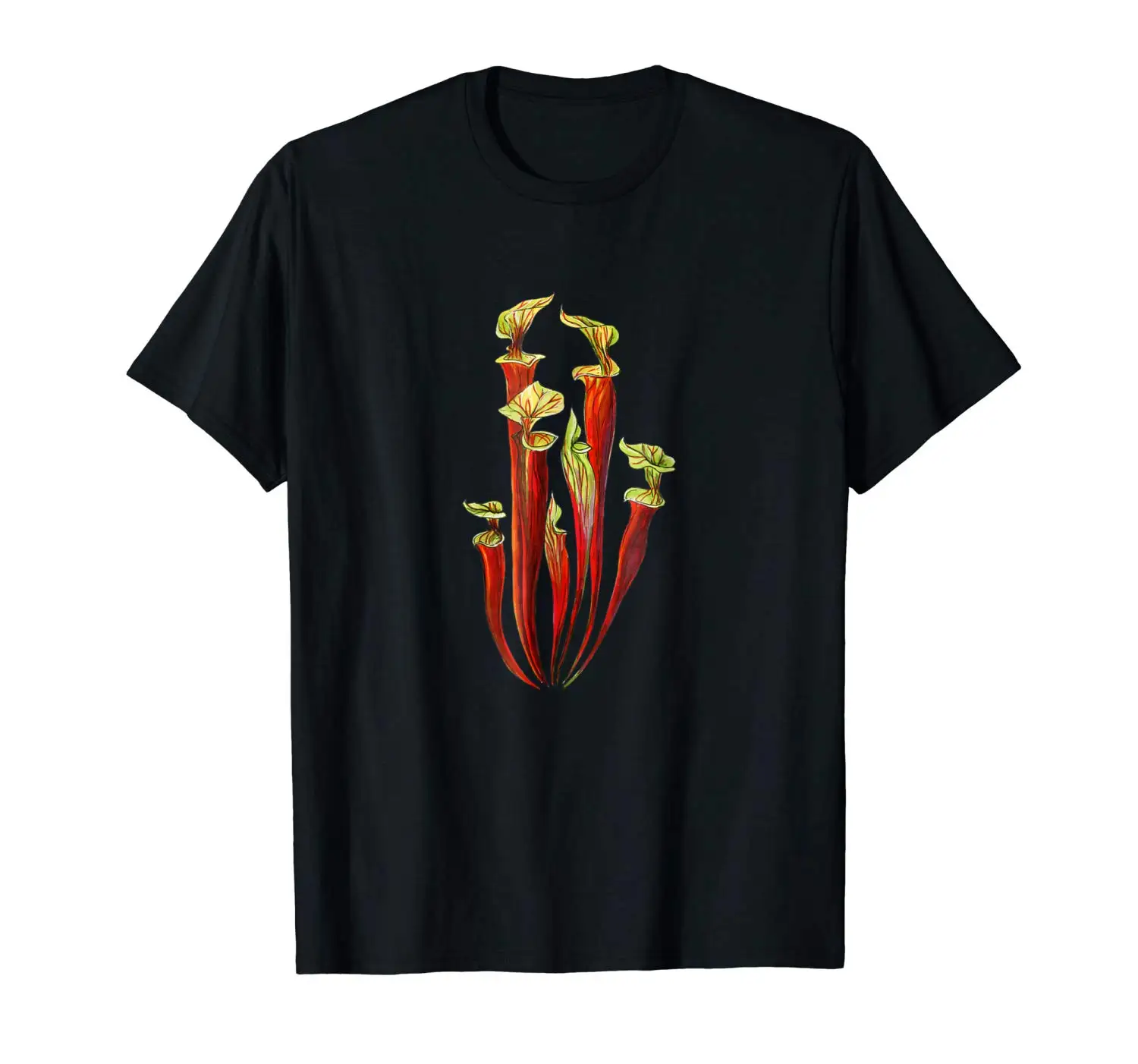Мужская футболка с коротким рукавом Sarracenia Carnivorous Plants летняя из 100% хлопка и
