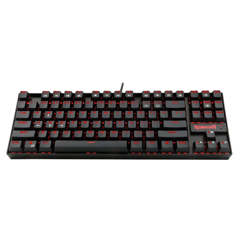 

Wired USB Keyboard High-quality RGB LED Illuminated Backlight 87 Keys Gamer Mechanical Ergonomic Keyboard For Gaming PC Laptop