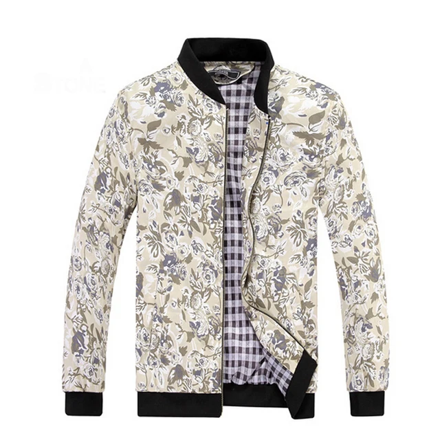 Aliexpress.com : Buy Floral Mens Jackets And Coats Casual Man Jacket ...