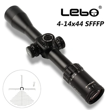 شراءالعلامة التجارية LEBO 4-14x44 FFP التكتيكية منظار البندقية Airgun قناص الصيد البصريات البصر بندقية نطاق العسكرية جودة الصيد نطاق