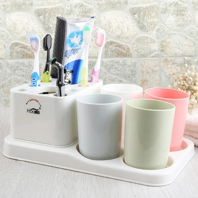 1 Set Creative Toothbrush Holder Bathroom Tool Wash Gargle Suit Wash Cup Tooth