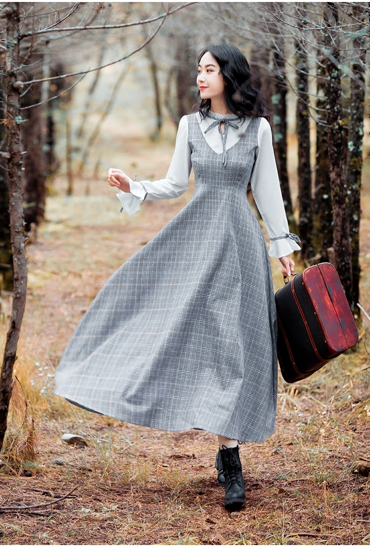 Modo Abbigliamento Nuove Del 1 Di Per 2019 Adulti Plaid Vestito Donne Cucitura SUzMqVp