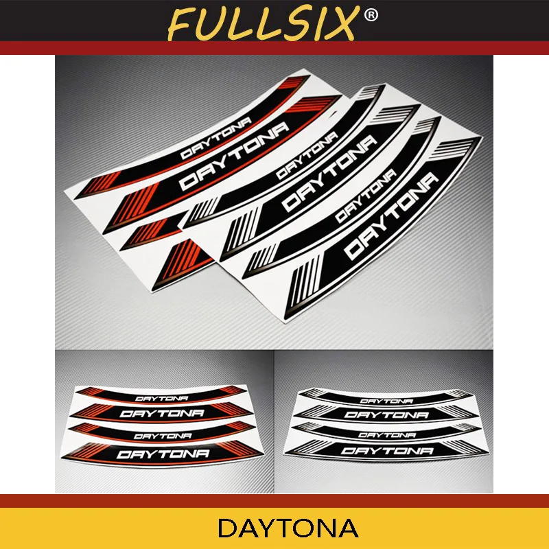 

Motorcycle 8X Thick Edge Outer Rim Sticker Stripe Wheel Decals for TRIUMHP DAYTONA 675 955I