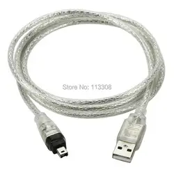 100 шт./лот USB штекер к Firewire IEEE 1394 4 Pin мужской iLink кабельный трос адаптера для SONY DCR-TRV75E DV, по UPS DHL