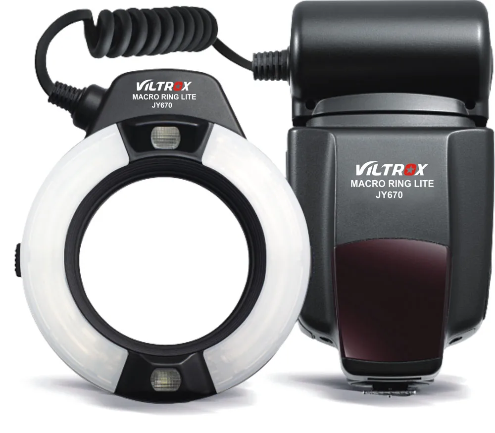 Viltrox JY 670 LCD screen Macro Ring Flash Light Speedlite for Nikon