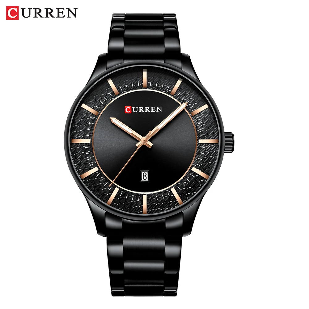  Sport Military Quartz Men Watch Black Ultra-thin Date Analog Stainless Steel Strap Watches Gifts Re