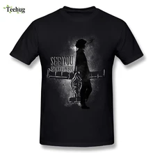 Graphic Male Cowboy Bebop in Space Tee Shirt Round Neck Design T Shirt Short Sleeve stripe pattern round neck stitching design t shirt in black