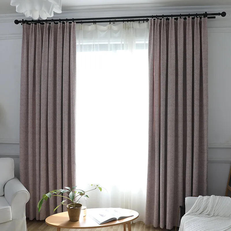 Modern Jacquard Print Curtains Living Room Bedroom Curtains Treatments Chenille Curtains Home Decor