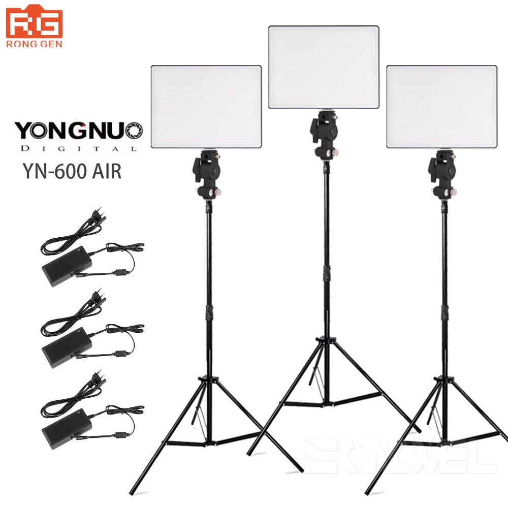 Светильник для фотосъемки YONGNUO YN600Air YN600 Air LED 3200K 5500K комплект с адаптером питания