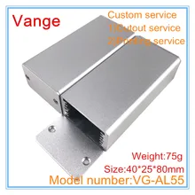 1 шт./лот алюминиевый корпус серебристого цвета 6063-T5 алюминиевый корпус diy 40*25*80 мм для внешнего банка