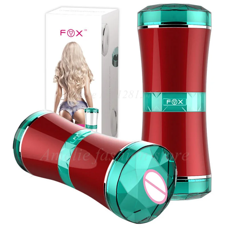 Double Channel Male Masturbator Cup Realistic Vagina Pussy Anal Real Vajina Masturbator Sex products Adult Sex Toys For Men