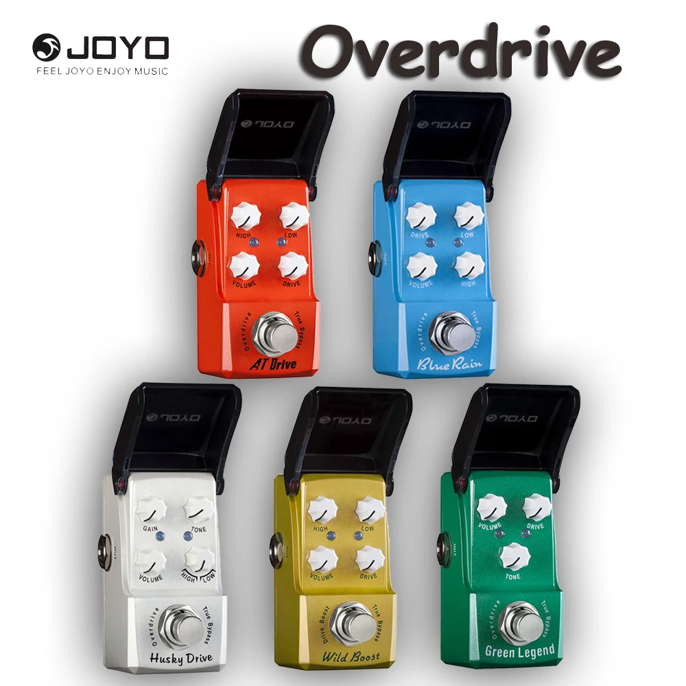 

JOYO Ironman Series Overdrive Guitar Effects Pedal, Wild Boost/AT Drive/Blue Rain/Husky Drive/Green Legend and Power Supply