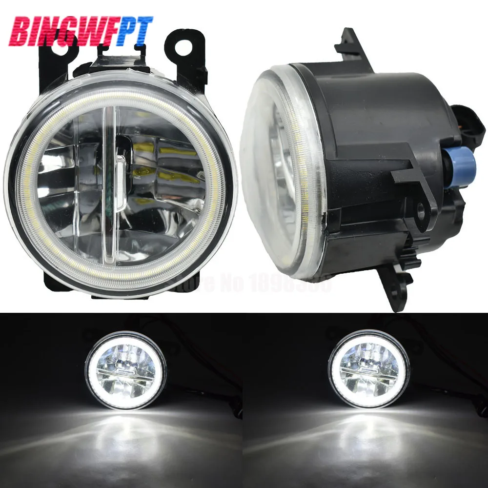 

2x Car LED Lamp Fog Light + Angel Eye DRL Daytime Running Light 12V For Citroen Xsara Picasso MPV N68 1999-2015
