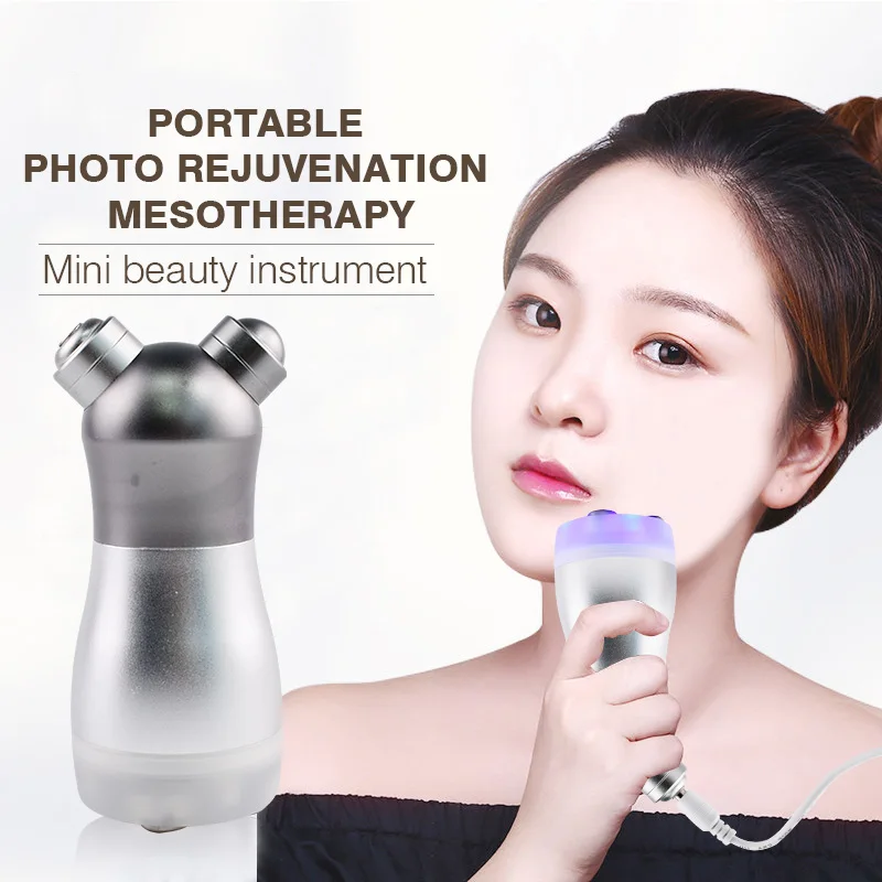 RF Radio Frequency No Needle Mesotherapy Mesoporation Facial Photon LED Light Skin Rejuvenation Face Lift Massager Beauty Care