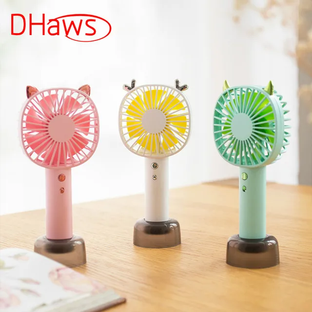 DHaws New Cute Handheld Fan Mini Rechargeable Portable Small Electric