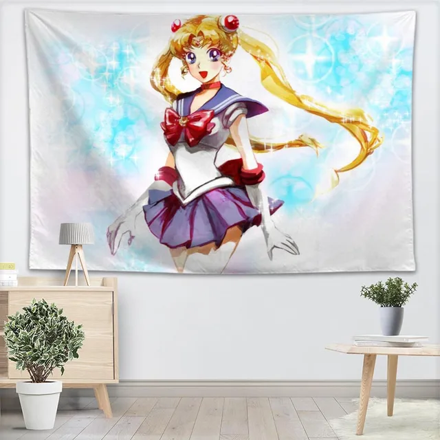 Custom Sailor Moon wall hanging tapestry rectangle Decor wall tapestry