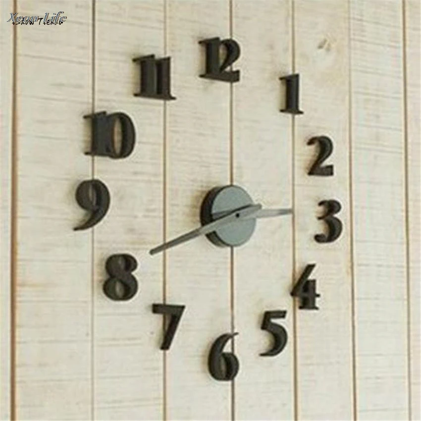 

ISHOWTIENDA 2015 New Hot Sale DIY Self Adhesive Decal Modern Wall Digit Number Room Interior Clock Dropshipping & Wholesale