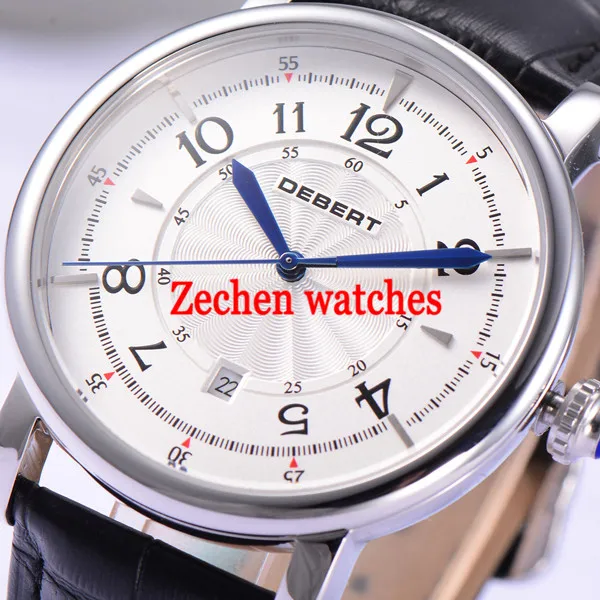 

Debert 43mm White dial black bezel Miyota 8215 Self-winding Movement Automatic Mens Watch