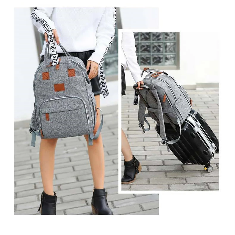 Large Capacity Travel Backpack Waterproof Baby Diaper Changing Nappy Bag Fashion 03