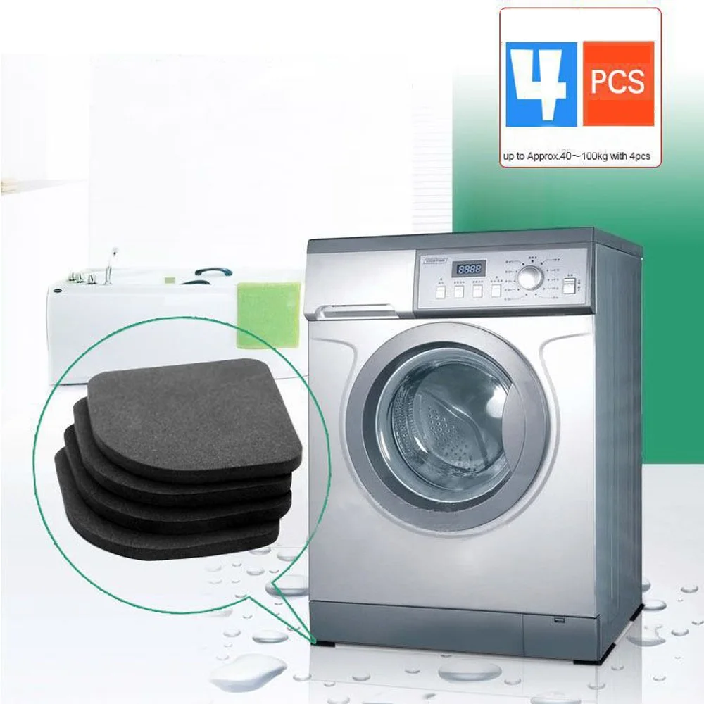 4pcs Washing Machine Pad Anti Vibration Pad Shock Proof Non Slip Foot