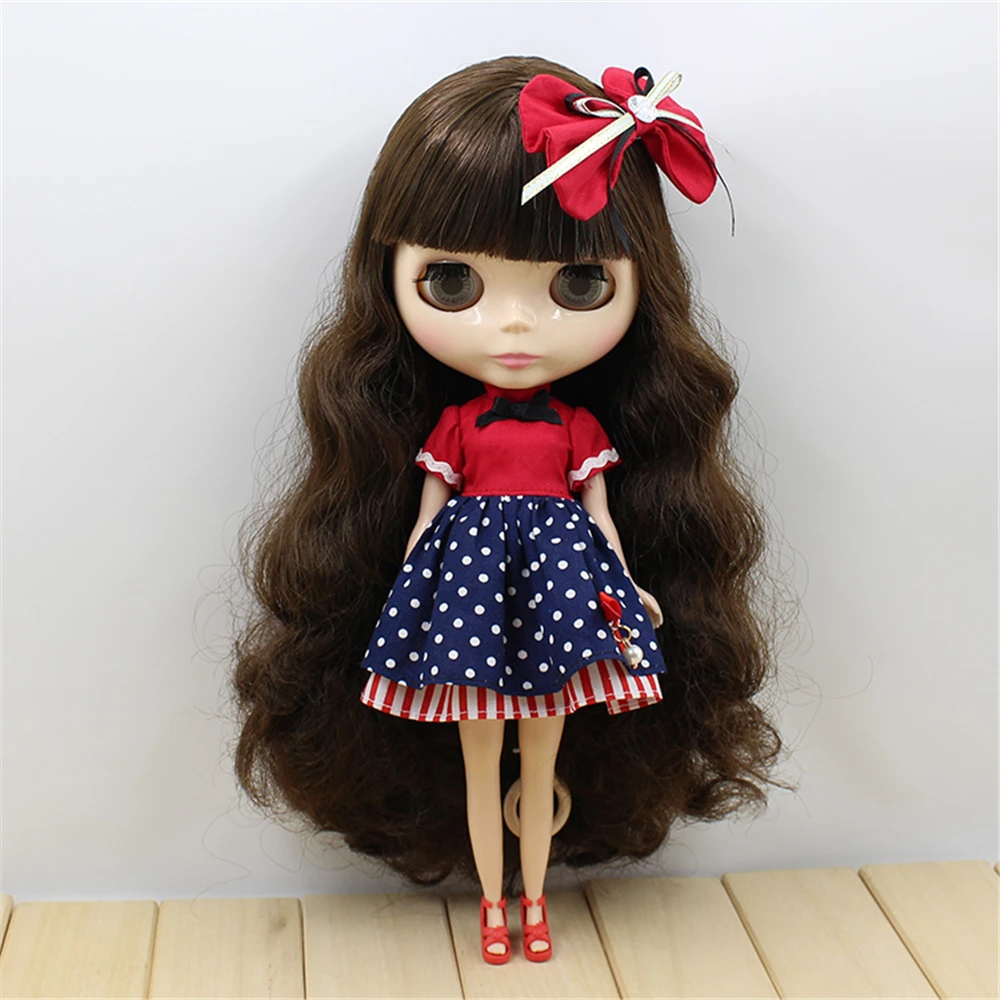 Одежда для 1/6 Blyth 2 штуки красные и пятнистые заколки волос | Игрушки хобби