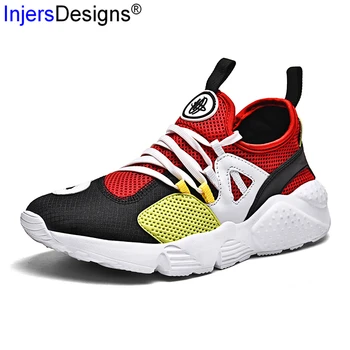 

New Fashion Sneakers Lovers Casual Shoes Air Mesh Tenis Masculino Mens Trainers Lace-Up Breathable Walking Shoes Big Size 35-47