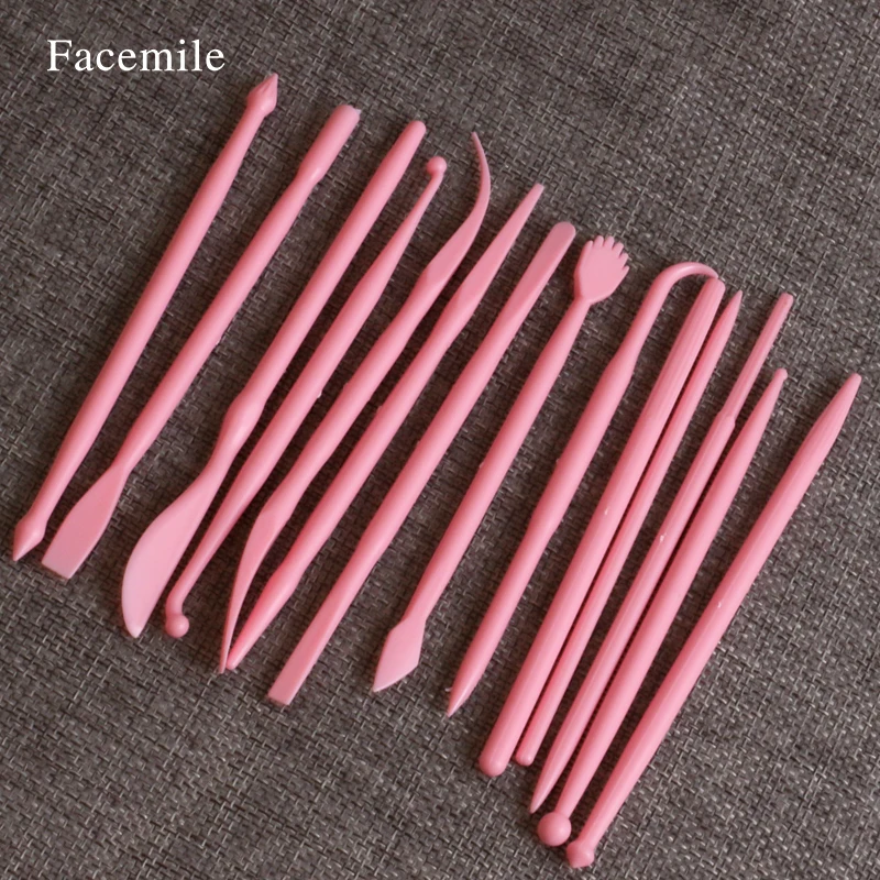 

Facemile 14pcs/set Fondant Gift Decorating Flower Modelling Craft Clays Tool Cake Biscuit Cookie Cutter Engraved Pen