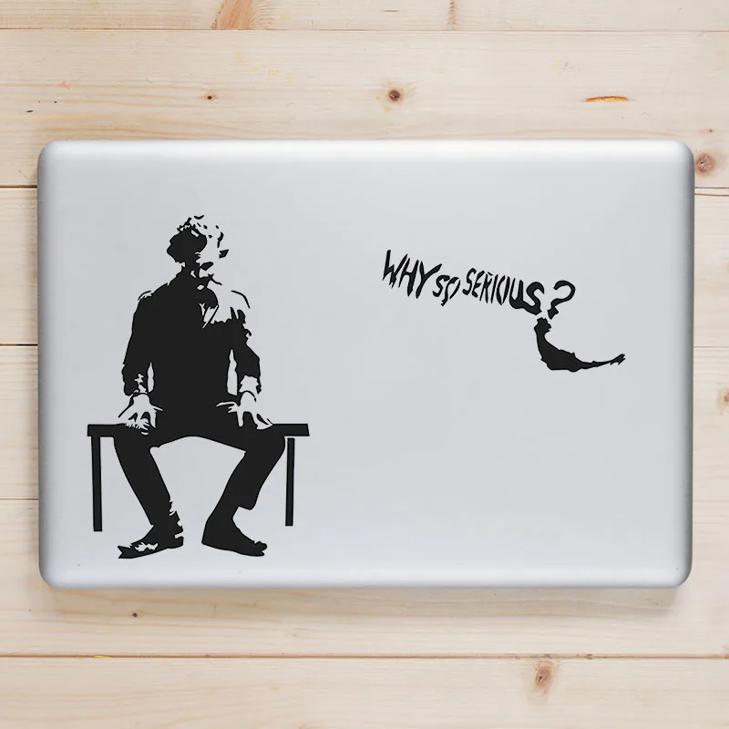 

Joker Why So Serious Laptop Sticker Decal for Apple Macbook Pro 13 Sticker Air Retina 11 12 14 15 inch Mac Book Notebook Skin