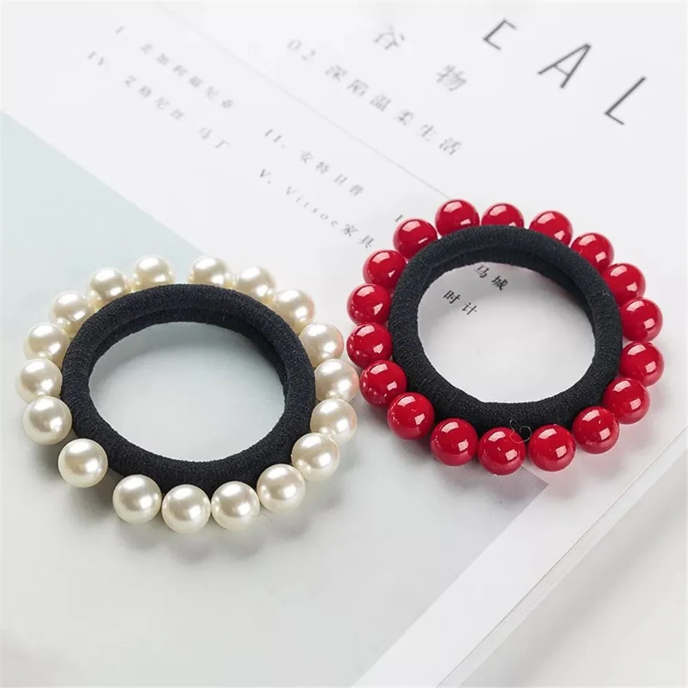 Elastic Big Pearl Beads Hair Bands Girls Hair Accessories Rubber Band Hair Clip Rope Rope Ponytail Holder Clothing Hairclips Elastic Big Pearl Beads Hair Bands Girls Hair Accessories Rubber Band Hair Clip Rope Rope Ponytail Holder Clothing Hairclips