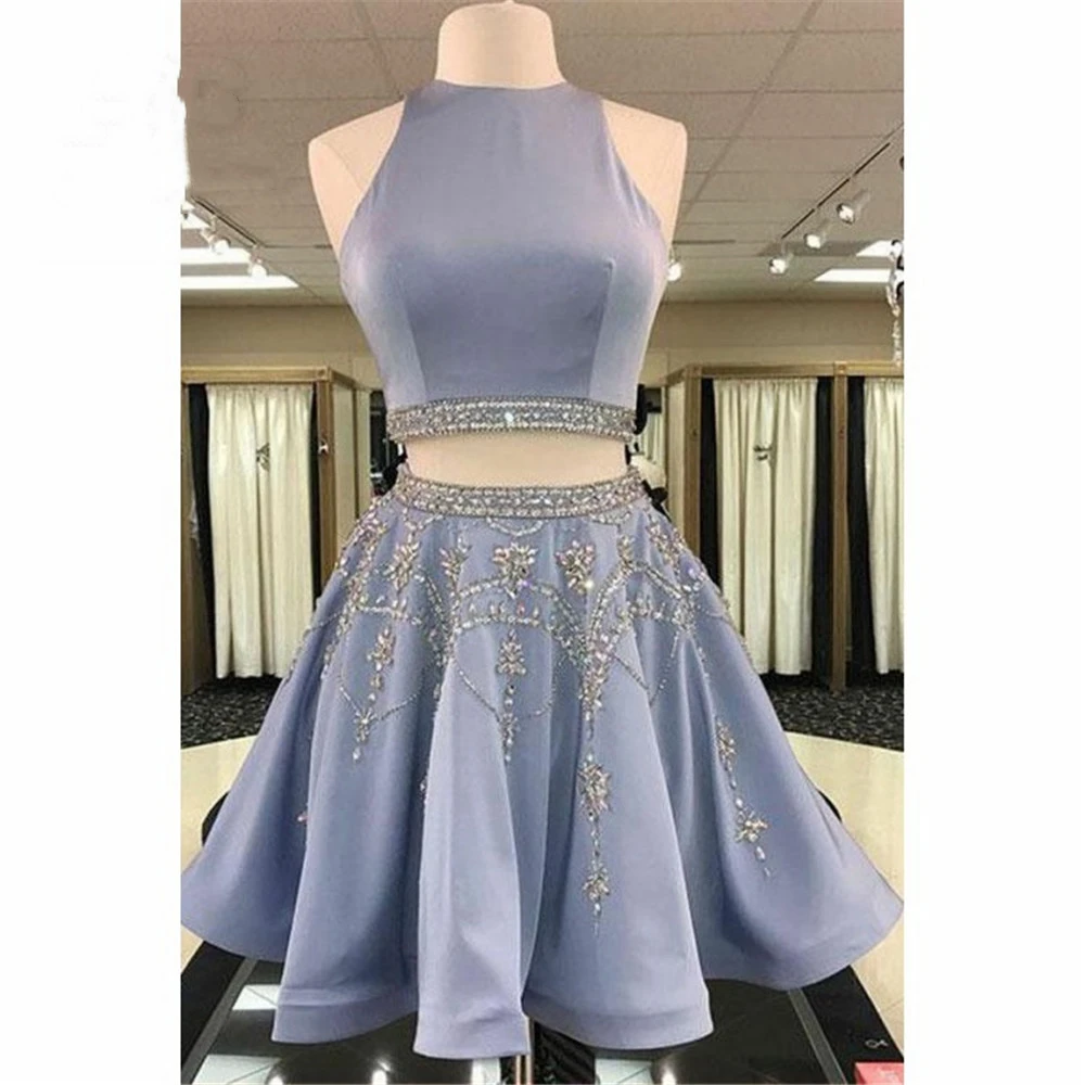 

Vintage 2023 Graduation Homecoming Dresses with Crystals Beaded Zipper Ball Gown Short Evening Dress Cocktail Party Dress