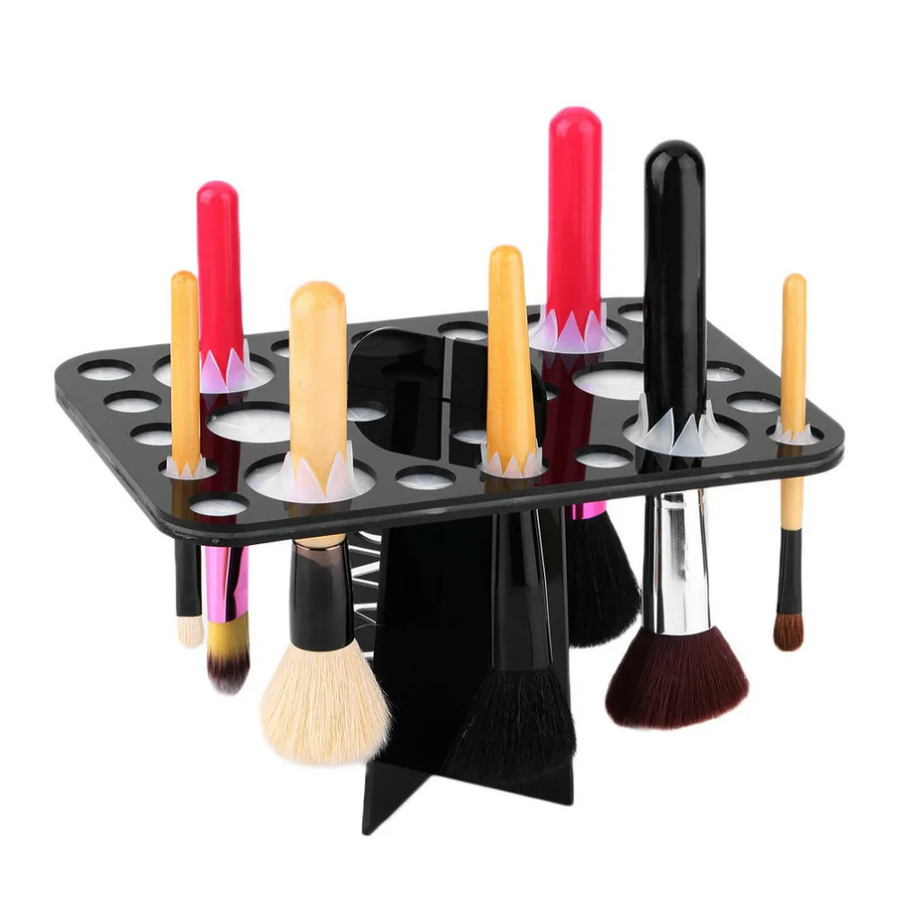 

26 Round Holes Collapsible Air Drying Makeup Brush Organizing Tower Tree Rack Holder Cosmetic Tool