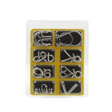 8 Pcs/Set Metal Crafts Chinese Ring Puzzle IQ Brain Teaser Kid Adult Educational Toy