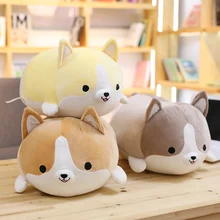 1pc 35/48/60cm 2 Patterns Cute Corgi Dog Plush Toy Stuffed Soft Animal Cartoon Pillow Lovely Christmas Gift for Kids Sofa Pillow