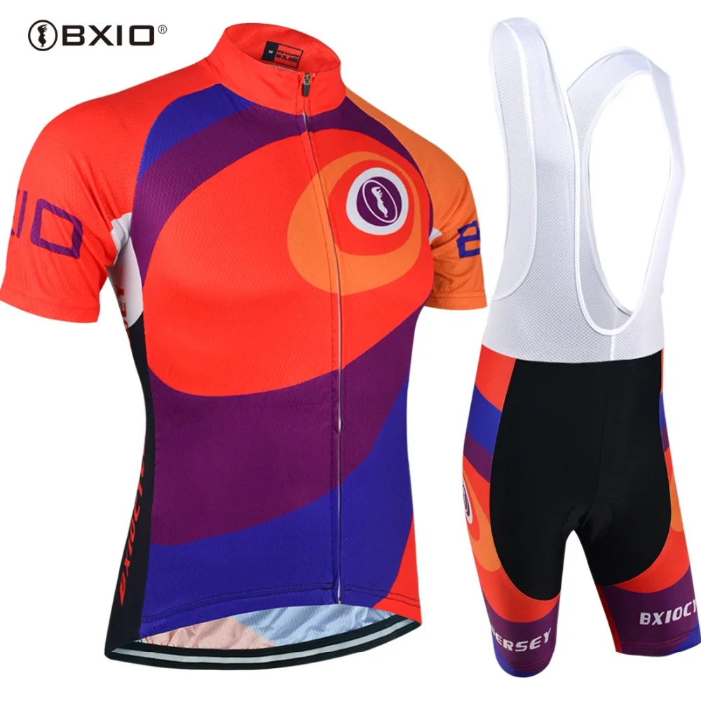 BXIO Man Cycling Jersey Sets Short Sleeve Jerseys Bike Shirt Pro