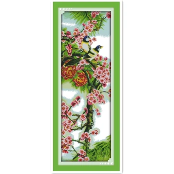 

The Plum Blossom Chinese Counted Cross Stitch Pattern Embroidery Cross Set DMC Cross Stitch Fabric Painting DIY SET Home Decor
