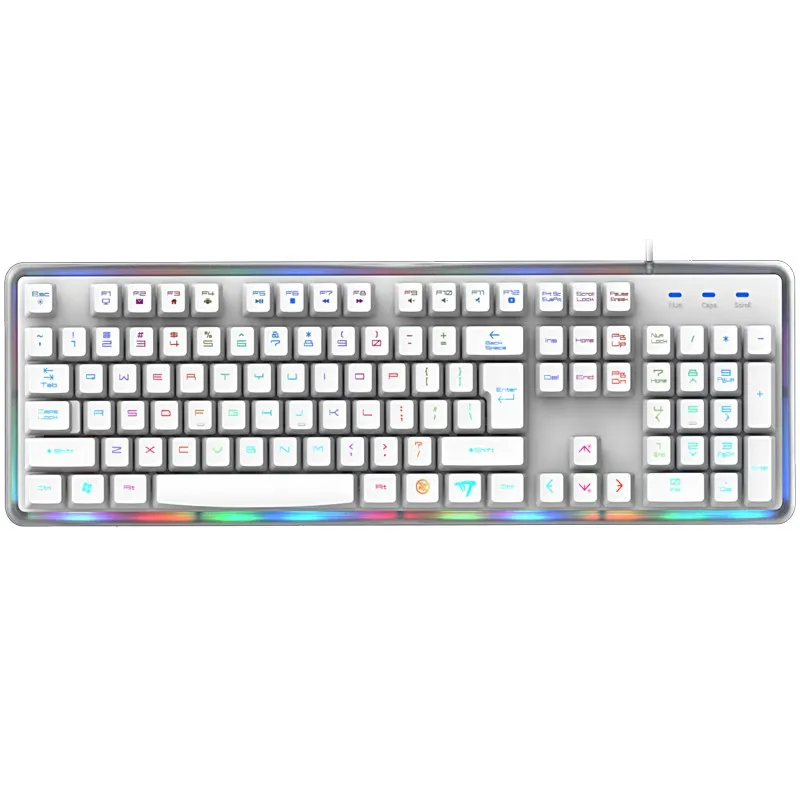 

Professional 104keys Backlight Gaming Keyboard LED Ajustable Backlit Keyboard With Mechanical Keyboard Feeling For PC Game LOL