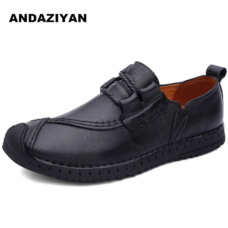 

New men's shoes hand-stitched leather shoes personalized custom casual shoes